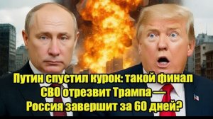 Путин спустил курок такой финал СВО отрезвит Трампа — Россия завершит за 60 дней