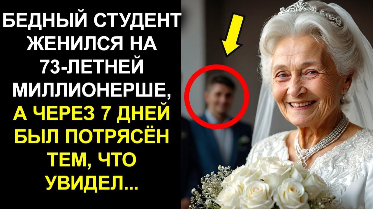 БЕДНЫЙ СТУДЕНТ ЖЕНИЛСЯ НА 73-ЛЕТНЕЙ МИЛЛИОНЕРШЕ, А ЧЕРЕЗ 7 ДНЕЙ БЫЛ ПОТРЯСЁН ТЕМ, ЧТО УВИДЕЛ...