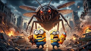МИНЬОНЫ против ГИГАНТСКОГО ТАРАКАНА-МОНСТРА! 😱 Ужасающая битва | Забавный мультфильм про миньонов