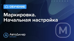 Маркировка. Начальная настройка — АвтоДилер Онлайн — Программа для автосервиса — autodealer.ru