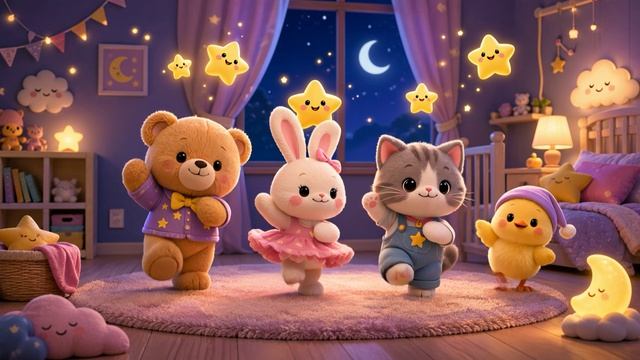 Музыка для танцев — звёздочки и игрушки танцуют | песенка для малышей