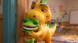 Динозавр идёт в школу! детские мультики для малышей