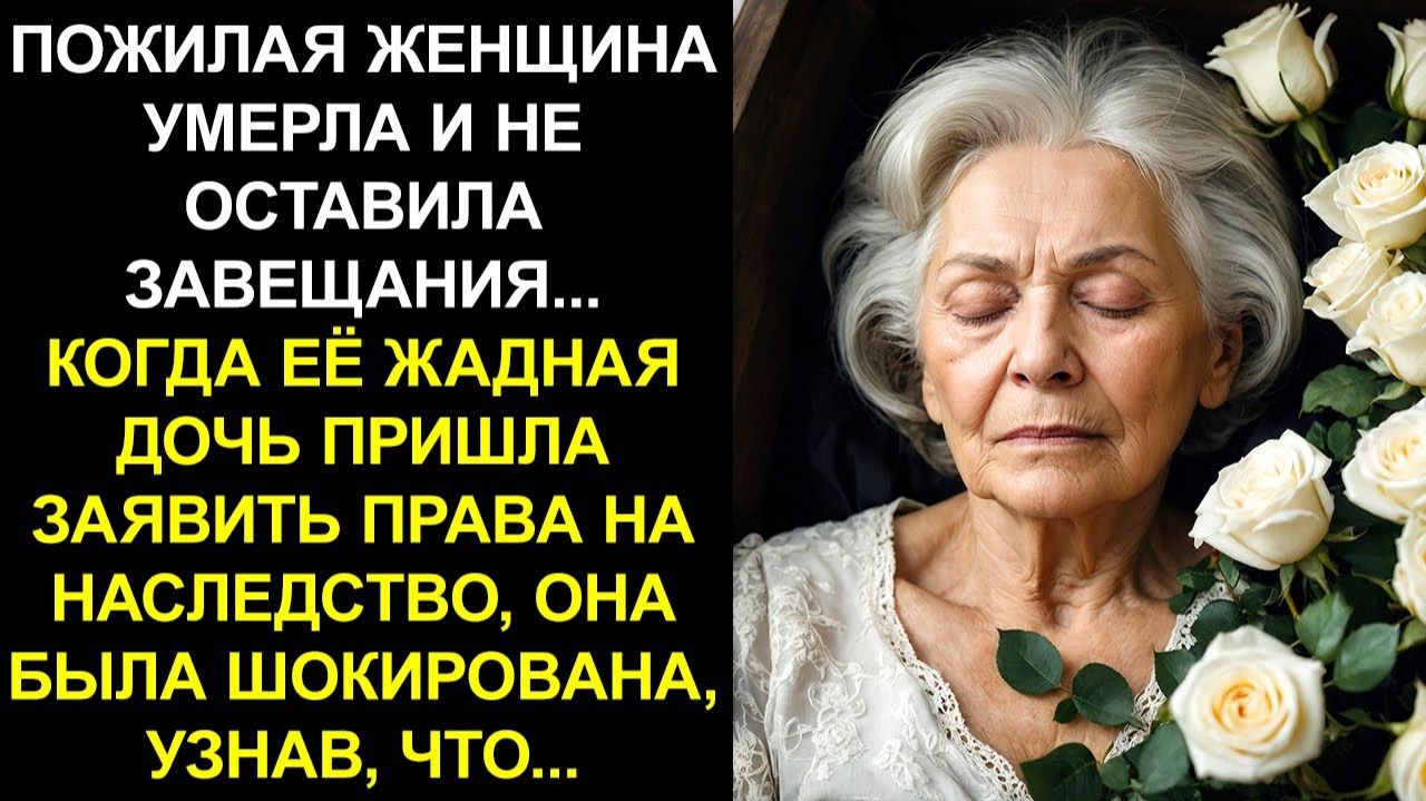 ПОЖИЛАЯ ЖЕНЩИНА УМЕРЛА И НЕ ОСТАВИЛА ЗАВЕЩАНИЯ. КОГДА ЕЁ ЖАДНАЯ ДОЧЬ ПРИШЛА ЗАЯВИТЬ ПРАВА НА...
