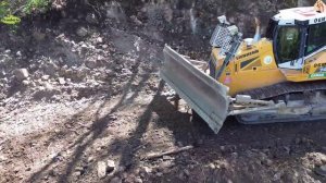 Строительство, срезаем горный склон, обзор