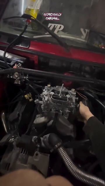 Огненный выхлоп через карбюратор