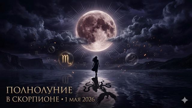 ПОЛНОЛУНИЕ 1 МАЯ 2026 В СКОРПИОНЕ. ДВА ПОЛНОЛУНИЯ В МАЕ — ПЕРВОЕ УЖЕ СКОРО