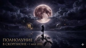 ПОЛНОЛУНИЕ 1 МАЯ 2026 В СКОРПИОНЕ. ДВА ПОЛНОЛУНИЯ В МАЕ — ПЕРВОЕ УЖЕ СКОРО