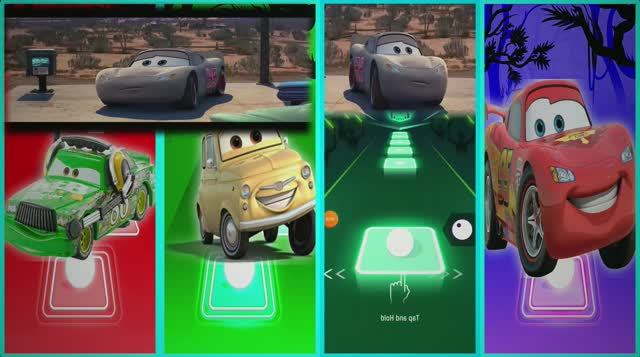 Молния Маккуин под Coffin Dance! 🏎️⚡ Эпичный Tiles Hop: Тачки на безумной скорости