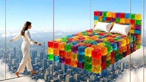 Невероятно приятные парящие кровати в невозможных местах создает визуальную атмосферу для сна ASMR