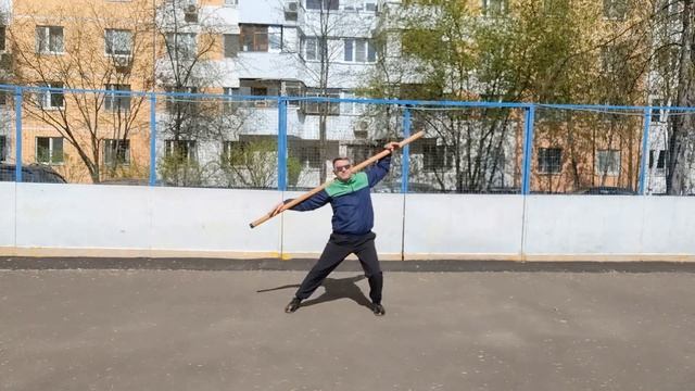 Упражнения с бревном из бука (длина 200 см, вес 2.5 кг, диаметр 5 см)-14