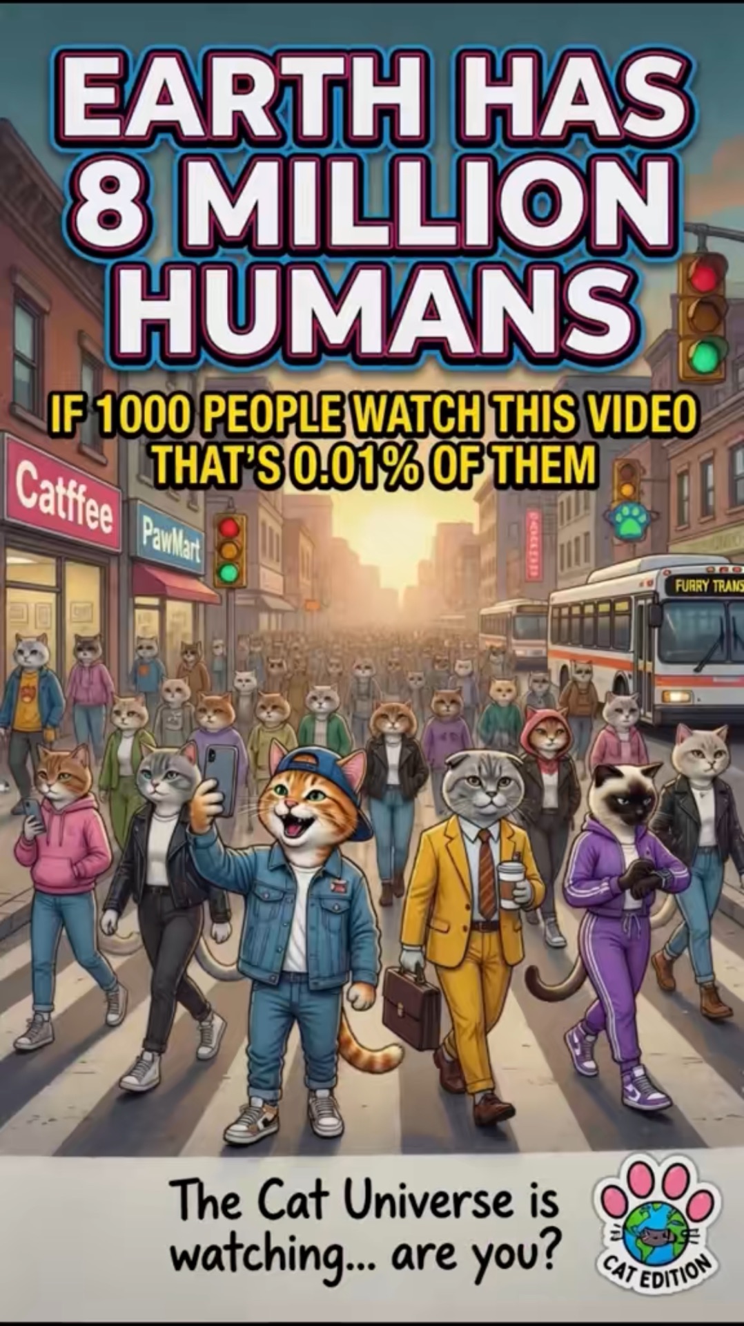 Эти котики работают на благо всего мира, всех 8 миллионов человек!