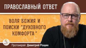ВОЛЯ БОЖИЯ И ПОИСКИ "ДУХОВНОГО КОМФОРТА".  Протоиерей Димитрий Рощин