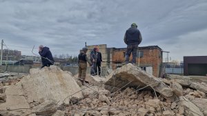 Демонтаж ж/б трубы 90 м. Второй вал.