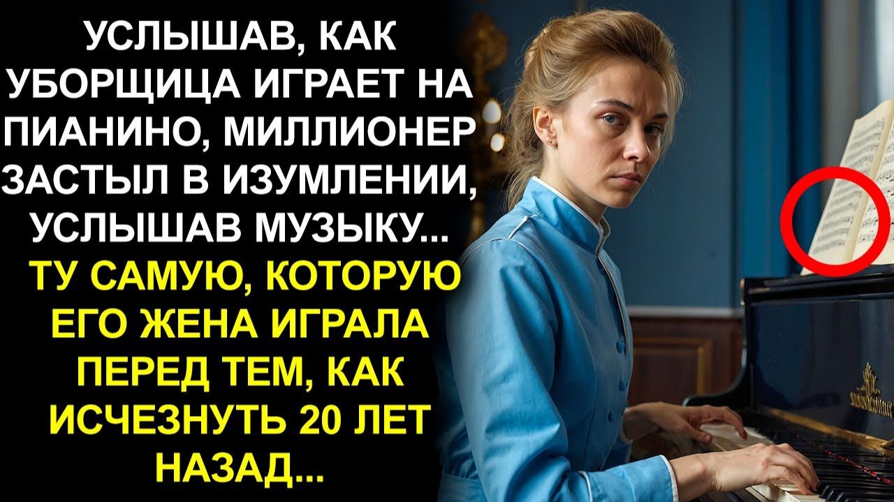 УСЛЫШАВ, КАК УБОРЩИЦА ИГРАЕТ НА ПИАНИНО, МИЛЛИОНЕР ЗАСТЫЛ В ИЗУМЛЕНИИ, УСЛЫШАВ МУЗЫКУ... ТУ САМУЮ...