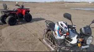 Открыли мотосезон.Динамичная покатушка на квадроцикле Bizon Atv 250 и Альфа Рокот 50(125)