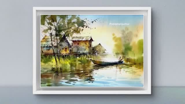 Отражение.  Демонстрация акварели от prakashanputhur