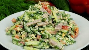 Обалденно вкусный САЛАТ! Всего 4 основных продукта в составе. Этот САЛАТ бесподобен!