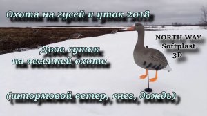 охота на гусей и уток   (штормовой ветер, снег, дождь) NORTH WAY SOFTPLAST 3D