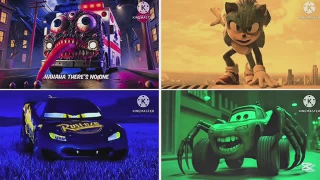 МУЛЬТИКИ ПРО МАШИНКИ 🏎️ ПОЖИРАТЕЛЬ МОЛНИИ МАККУИНА, СОНИК и СКОРАЯ МОНСТР под COFFIN DANCE 🔥