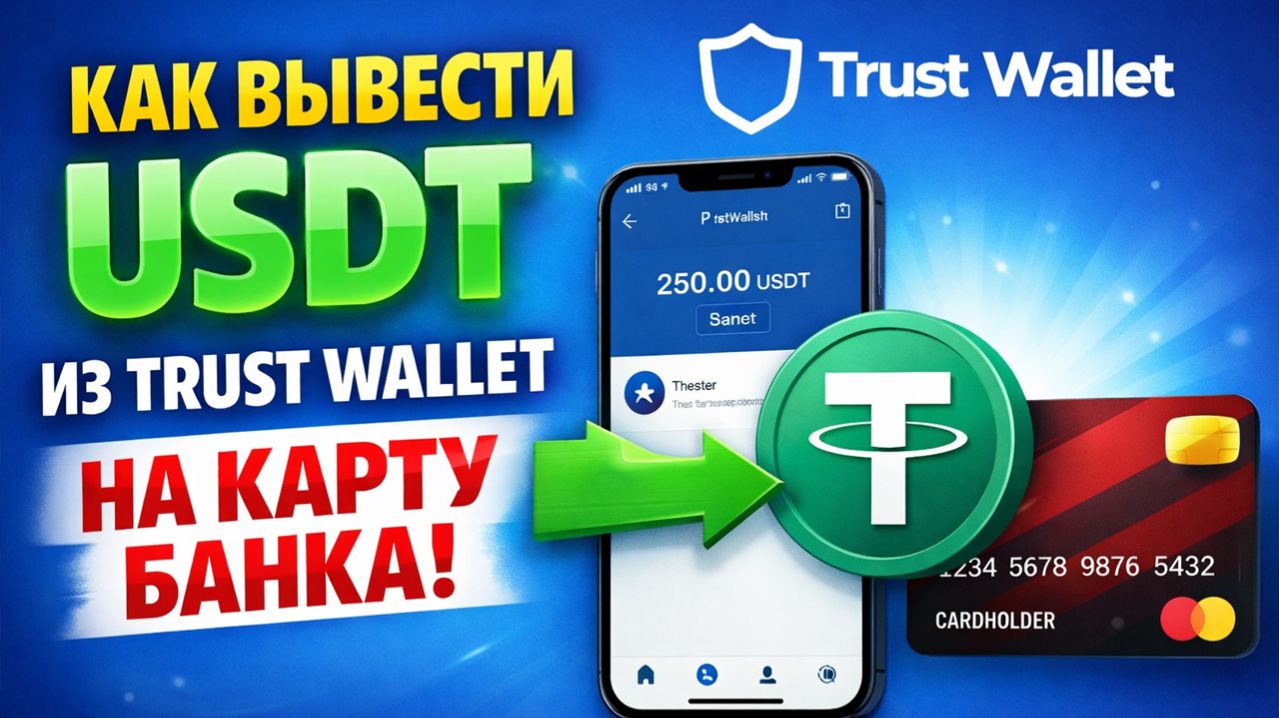 как вывести криптовалюту с Trust Wallet траст валлет на карту быстро
