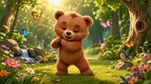 Музыка для танцев — мишка танцует на полянке | песенка для малышей