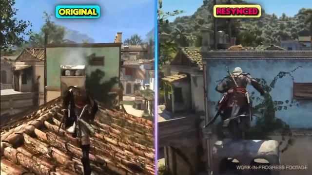 Сравнение паркура в Assassin’s Creed Black Flag Resynced и оригинальной игре 🏃♂️