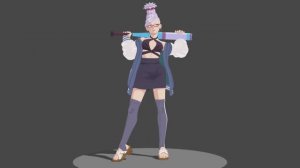 Blender character modeling timelapse - Seiko Ayase - DANDADAN - supanasu
