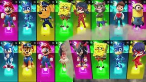 🌟 Соник против Марио и Губки Боба! 🔥 Кто победит в битве Плиток Музыки ЭДМ Раш? 🎹