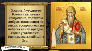 Молитва Спиридону Тримифунтскому. Православие.