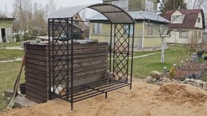 29-04-2026.Дача.Демонтаж старой воротины)и Новая дровница.(25.04.-26.04.)