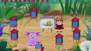 Лунтик учит буквы и помогает Миле! 🔤🖼️ Развешиваем картинки 🎮 Развивающий мультфильм