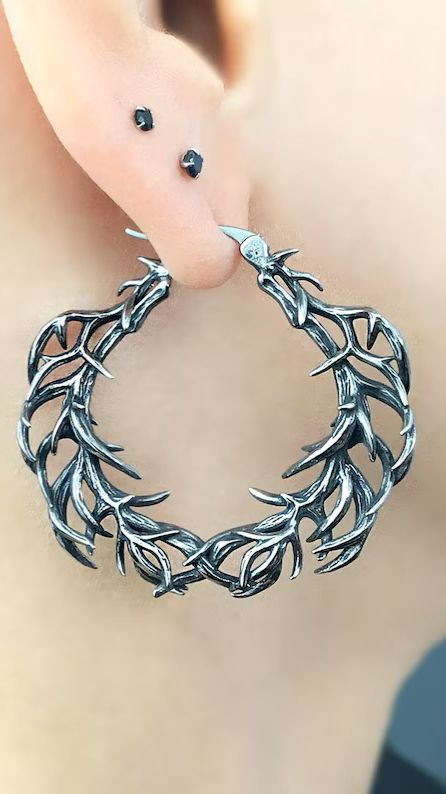 Дизайнерские крупные серьги кольца 