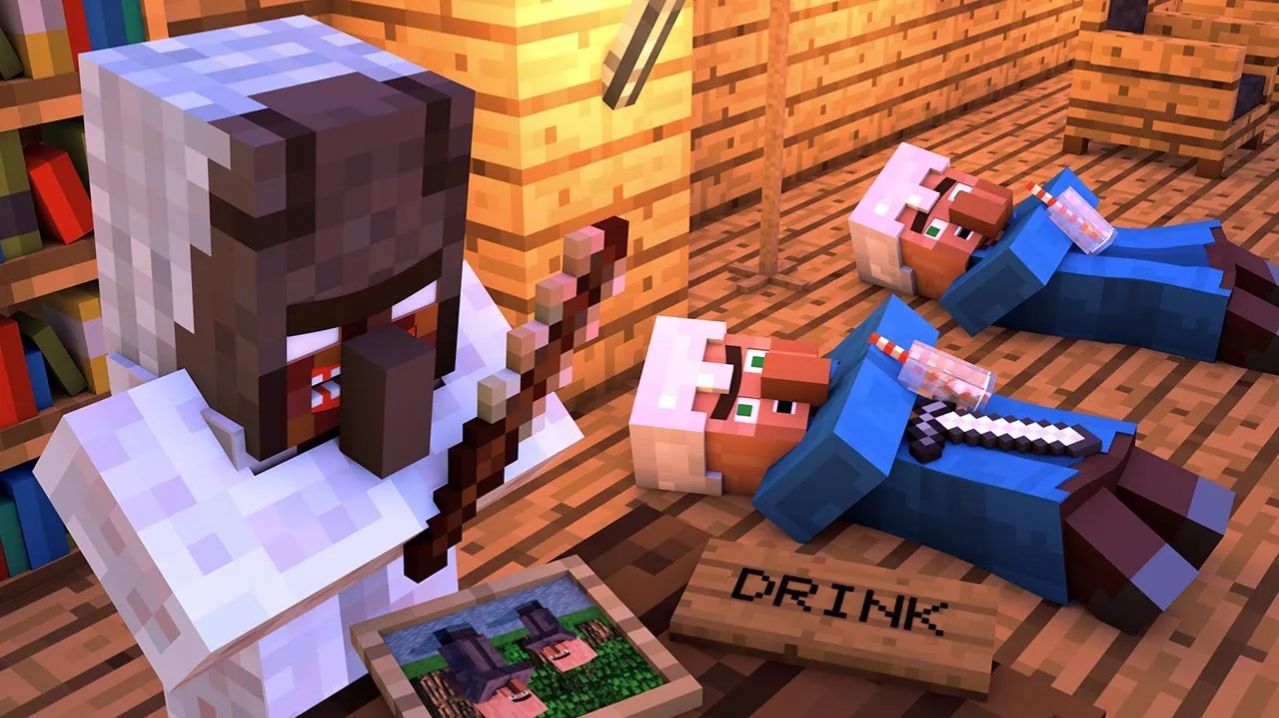 Бабуля против жизни деревенского жителя 2. Майнкрафт Мультик