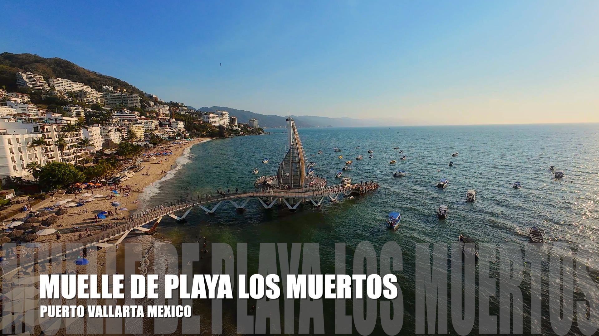 Полет над пляжем и Los Muertos Pier в Puerto Vallarta с DJI Avata