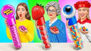 Кулинарный Челлендж# Я против Бабушки # Забавные Лайфхаки с Едой от Bubba DO Challenge