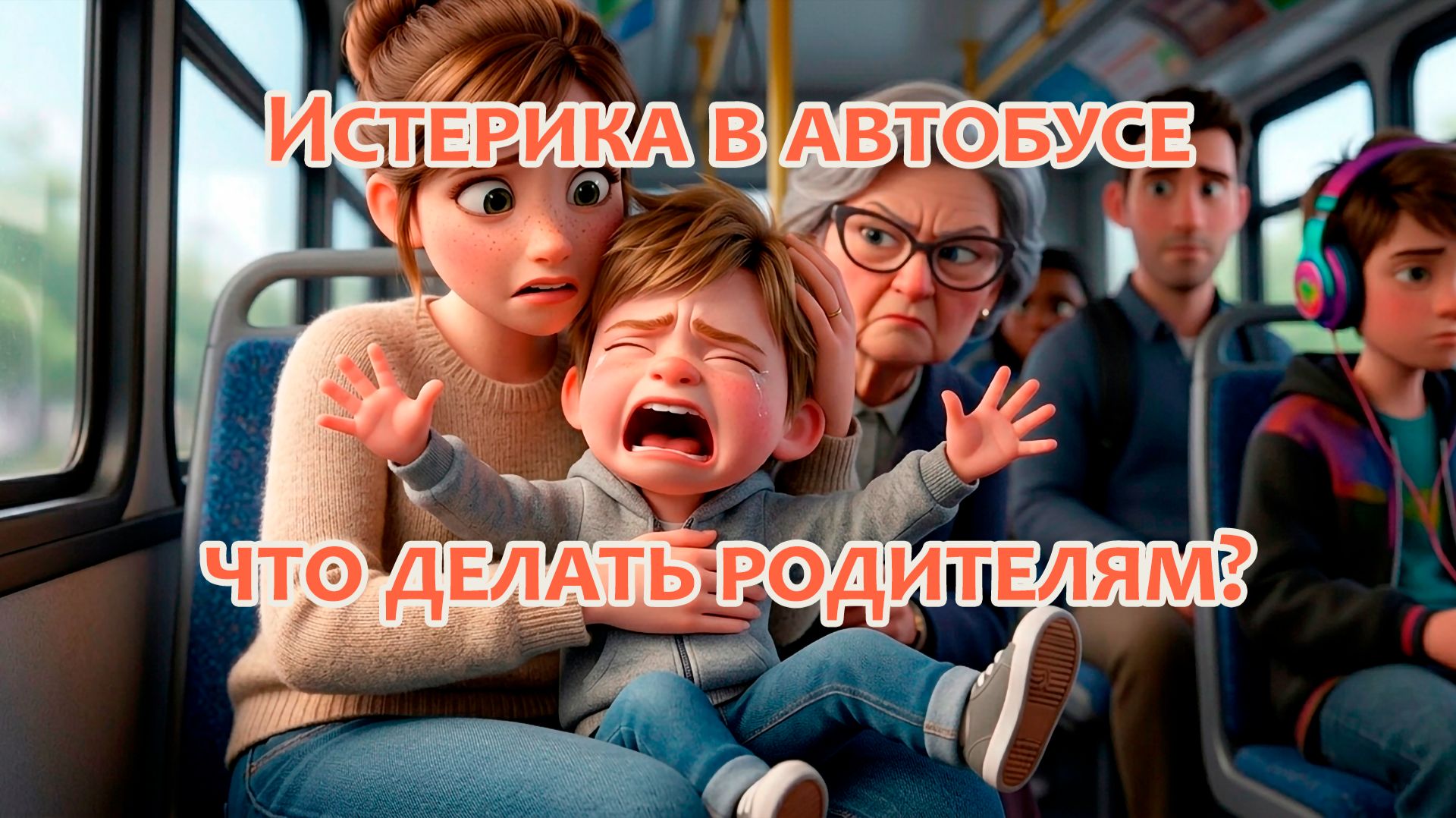 Что делать, если ребёнок закатывает истерику в транспорте?