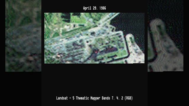 Чернобыль 1986: первая спутниковая фотография аварии, сделанная Landsat 5.