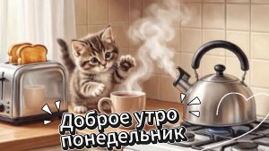 Доброе утро, понедельник! Открытка и пожелания удачной недели | Домохозяйка