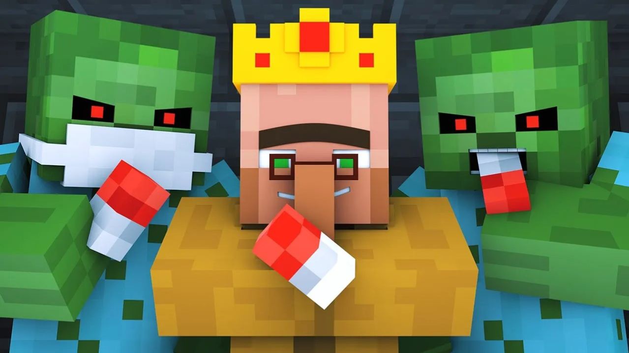 Зомби против жизни деревенского жителя 5. Майнкрафт Мультик