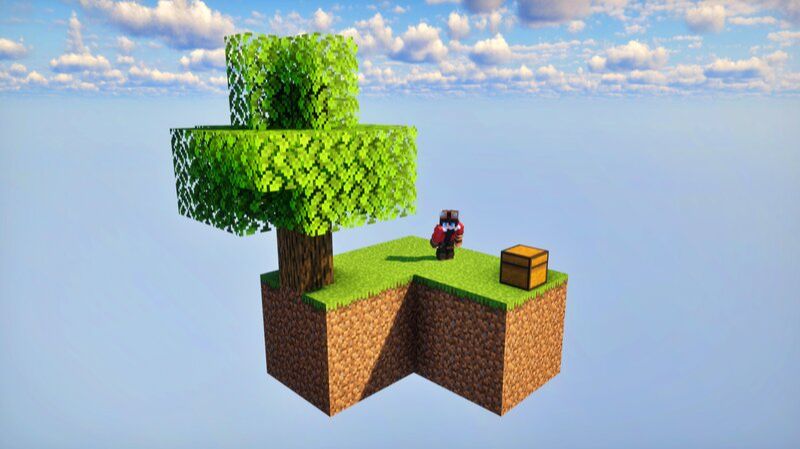 Играю с друзьями в скайблок в майнкрафте (minecraft)