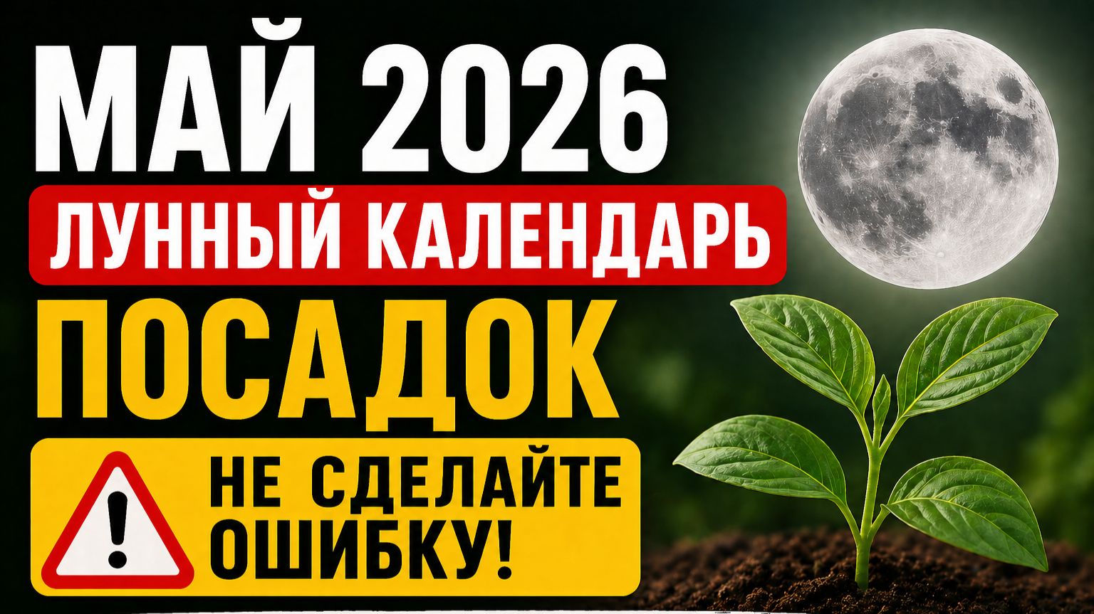 В эти дни сажать нельзя! Лунный календарь на май 2026. Лучшие и худшие дни для посадок