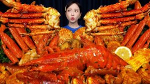 АСМР ЕДА КОРЕЯ | МУКБАНГ | ОСТРОЕ КАРРИ | КРАБОВЫЕ НОЖКИ | ОМАРЫ