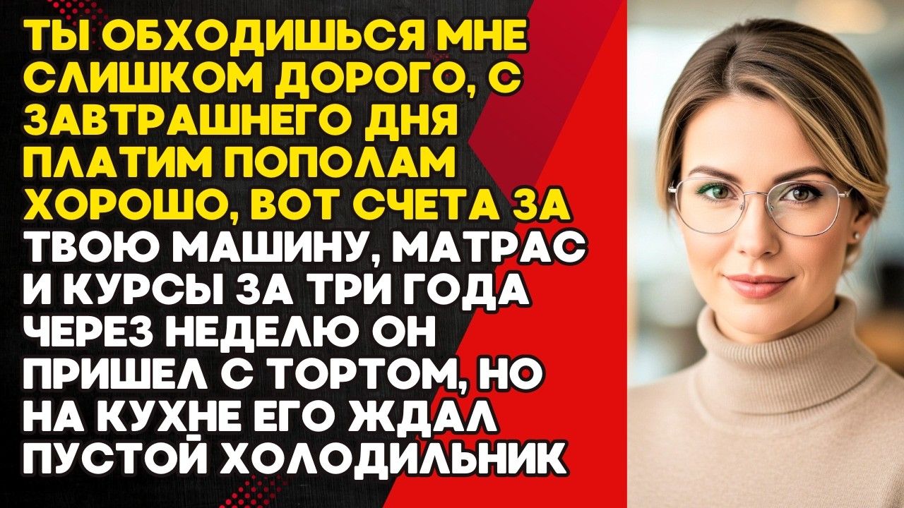 Ты обходишься мне слишком дорого с завтрашнего дня платим пополам Прокричал Муж