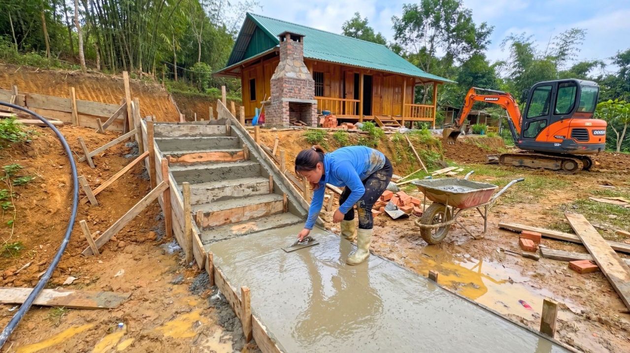 Строительство бетонной дороги на ферме. Как построить бетонную лестницу с прочной конструкцией