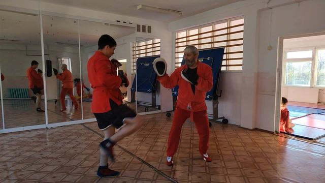 Работа на лапах.