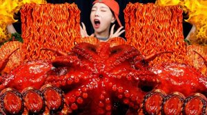 АСМР ЕДА КОРЕЯ | МУКБАНГ | ОСТРЫЕ МОРЕПРОДУКТЫ | КУРИЦА НА ОГНЕ | ЖАРЕННАЯ ЛАПША