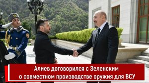 Алиев договорился с Зеленским о совместном производстве оружия для ВСУ