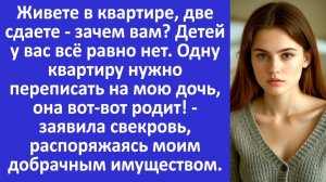 Истории из жизни | Жилье на мою дочь оформите - сказала свекровь | Аудио рассказы |Жизненные истории