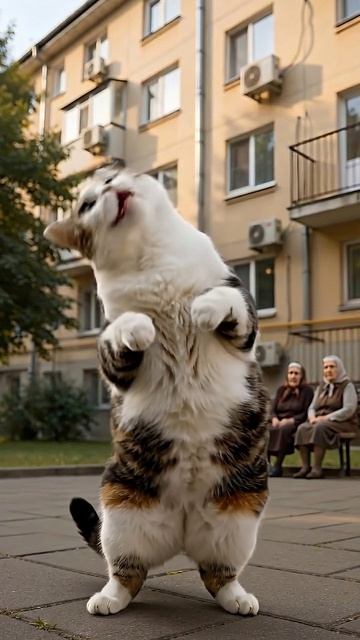 Вышел котик подышать воздухом. Воздух напрягся