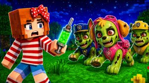 😳ВЕСЬ ЩЕНЯЧИЙ ПАТРУЛЬ СТАЛ ЗОМБИ В МАЙНКРАФТЕ PAW PATROL МУЛЬТИК